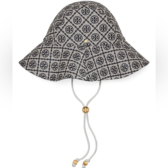 Tory Burch T-Monogram Bucket Hat Color: Tory Navy Size: M/L main image 5